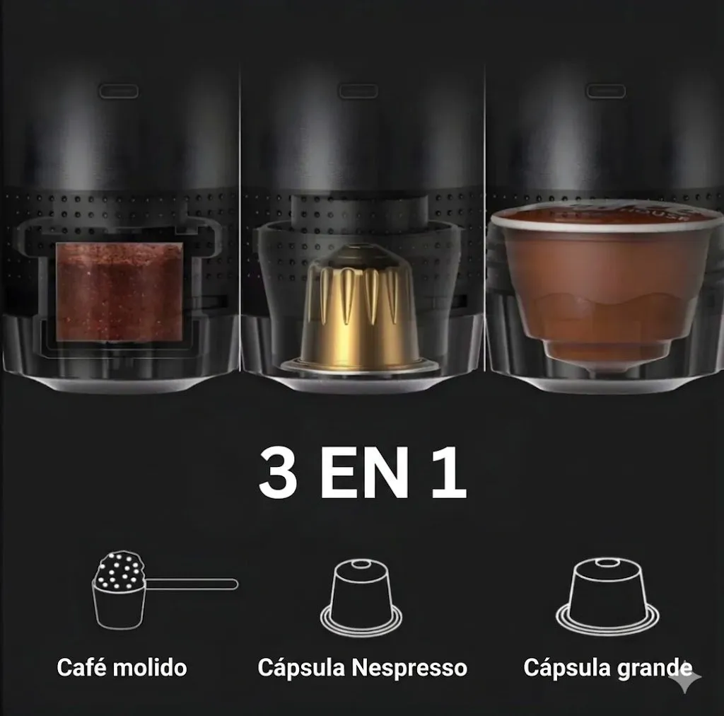 Compatible con 3 tipos de café